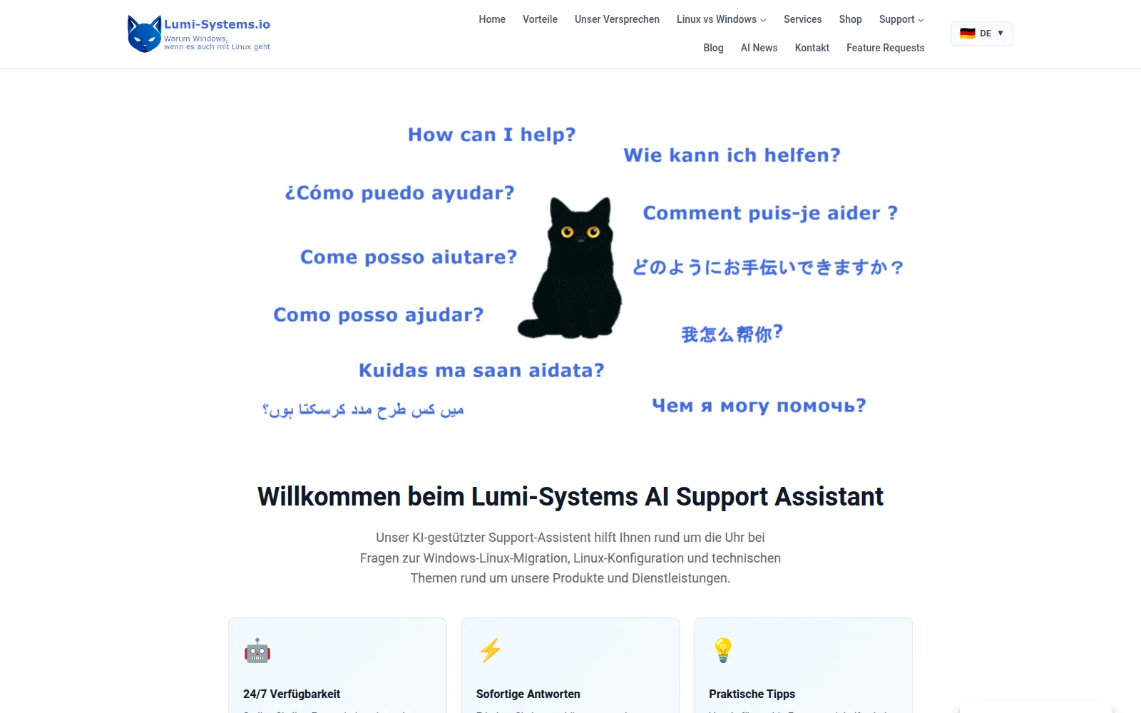 Ekraanipilt: lumi-systems.io · KI-Assistent